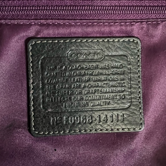 Coach Tribeca Black Leather Chain-Handle Tote - Picture 12 of 15